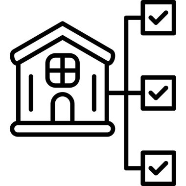 bina simgesi, vektör illüstrasyonu