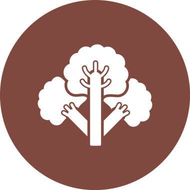 ağaç düz vektör simgesi