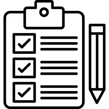 Kontrol listesi. Web simgesi basit illüstrasyon