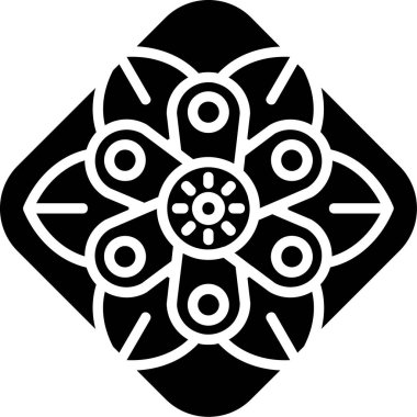 Çiçek süslemesinin vektör çizimi