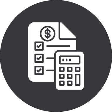 iş ve finans satırı vektör simgesi.