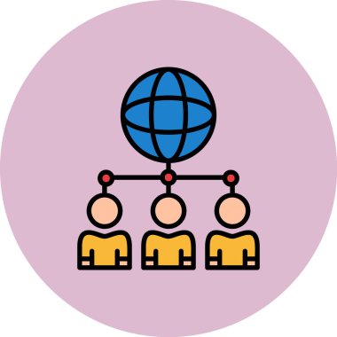 şebeke. Web simgesi basit illüstrasyon