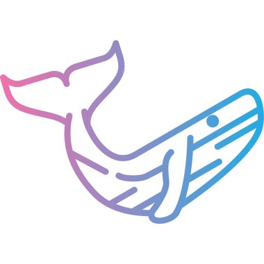 balina simgesi vektör illüstrasyonu