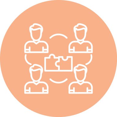 takım çalışması vektör simgesi modern basit vektör çizimi