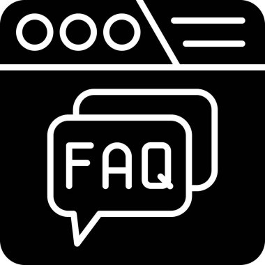 Faq simge vektör illüstrasyonu