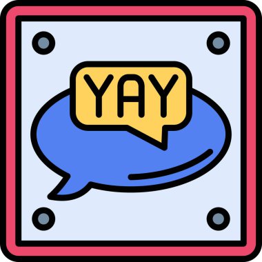 Kabarcık sohbet simge vektör çizim