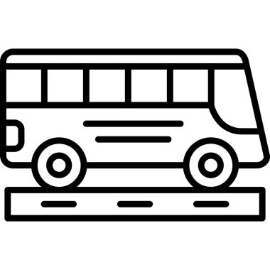 bus vektör çizgisi simgesi