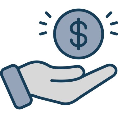 Para ikonu. özet vektör illüstrasyonu