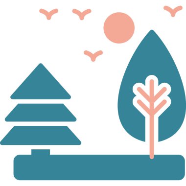 ağaç simgesi vektör illüstrasyonu