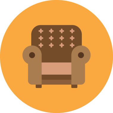 Sandalye. Web simgesi basit illüstrasyon