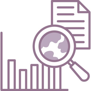 iş analizi ikon vektör illüstrasyonu