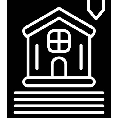 Bina. Web simgesi basit illüstrasyon