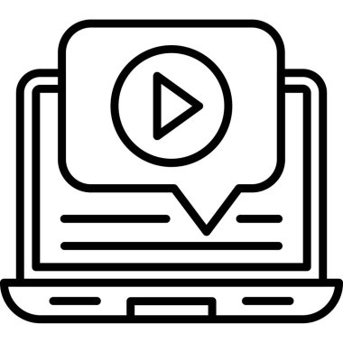 video oynatıcı vektör simgesi modern basit tasarım