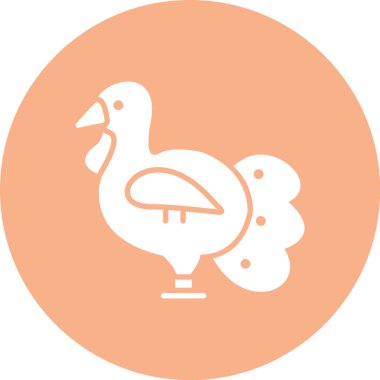 Tavuk. Web simgesi basit illüstrasyon