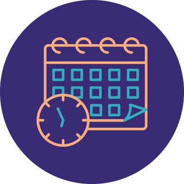 Takvim simgesi vektör illüstrasyonu