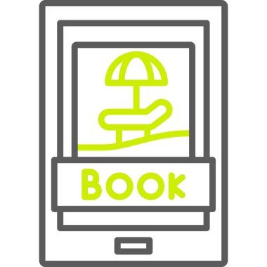 Moda tasarım tarzında bir kitap simgesi. Kitap simgesi beyaz arkaplanda izole edildi. Web sitesi, mobil için kitap vektörü simgesi basit ve modern düz simgesi,