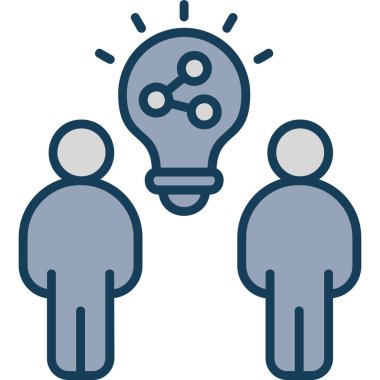 Fikir simgesi vektör illüstrasyonu