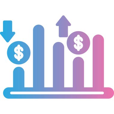 iş büyümesi grafiği ikon vektör çizelgesi çizimi