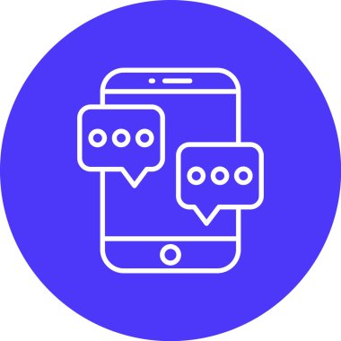 Konuş. Web simgesi basit illüstrasyon