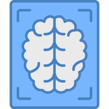 Beyin. Web simgesi basit illüstrasyon