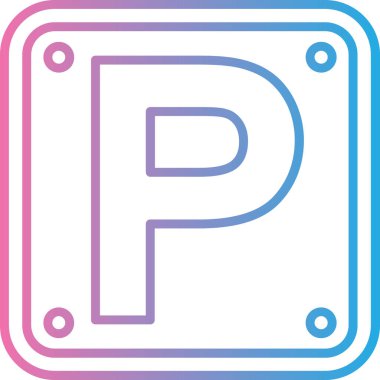 İşareti simgesi Otopark, illüstrasyon vektör