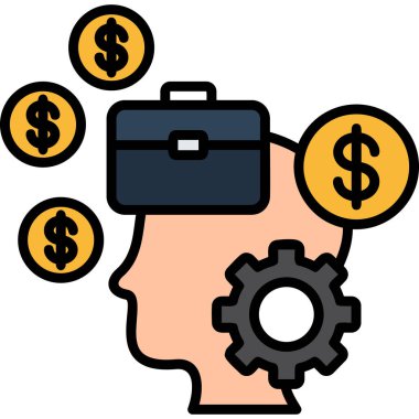 iş yönetimi simgesi ve vektör illüstrasyonu beyaz arkaplanda izole edildi