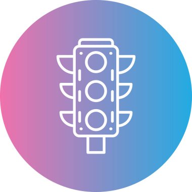 trafik ışığı modern simgesinin vektör illüstrasyonu