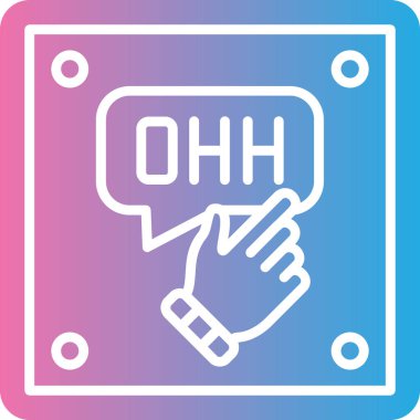 Kelime dili ikon vektörüyle el. özet çizimi