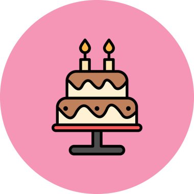 kek ikonu vektör illüstrasyonu