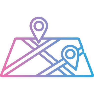 harita pin ikonu vektör illüstrasyonu