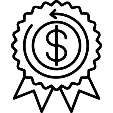 Dolar. Web simgesi basit illüstrasyon