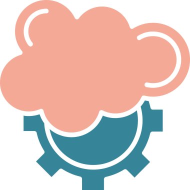 Bulut. Web simgesi basit illüstrasyon