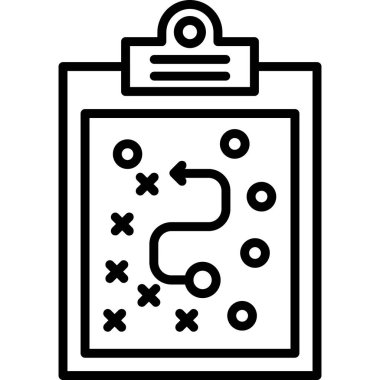 İş stratejisi simgesi, anahat stili