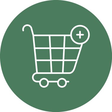 Alışveriş arabası simgesi, vektör illüstrasyonu