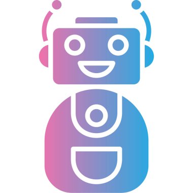 Robot simgesinin vektör illüstrasyonu