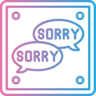 Üzgünüm işaret simgesi çizimi