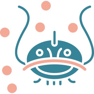 şirin balık simgesi, basit vektör çizimi