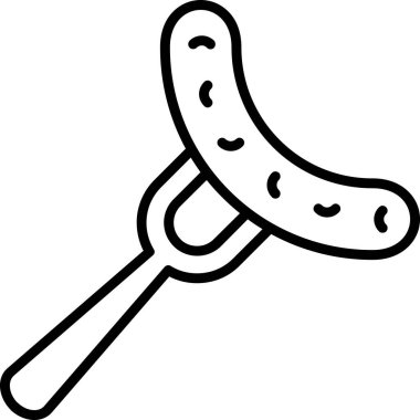 bebek maması kaşığı simgesi taslak biçiminde