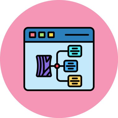 veri veritabanı sunucu renk vektör illüstrasyonu