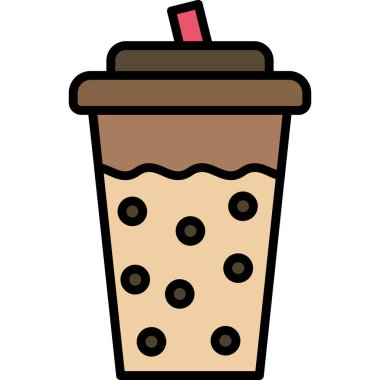 Kahve. Web simgesi basit illüstrasyon