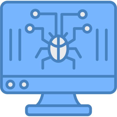 Bilgisayar. Web simgesi basit illüstrasyon