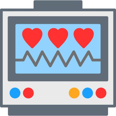 Kalp monitörü vektör simgesi