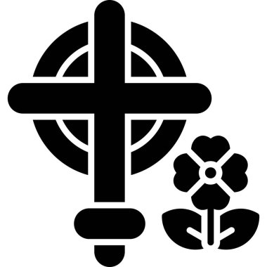 Haç. Web simgesi basit illüstrasyon