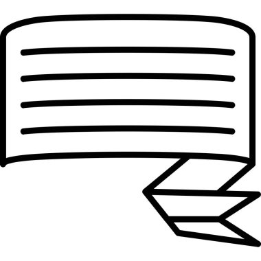 Sohbet ileti simgesi ana hat biçiminde