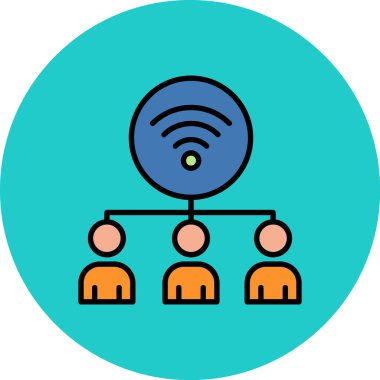 wifi vektör simgesi modern basit soyut resimleme