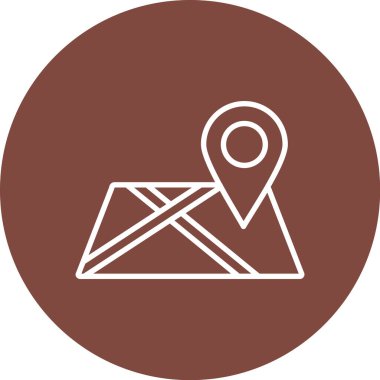 Harita işaretleyici simgesi, vektör illüstrasyonu