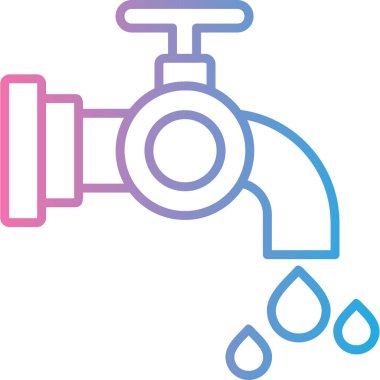 Su musluğu. Basit resimleme