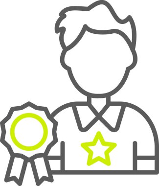 Yıldız ile insanların vektör simgesi