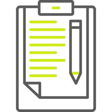 Kontrol listesinin vektör illüstrasyon simgesi