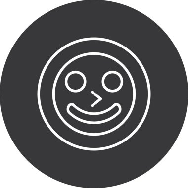 vektör gülen simge illüstrasyonu